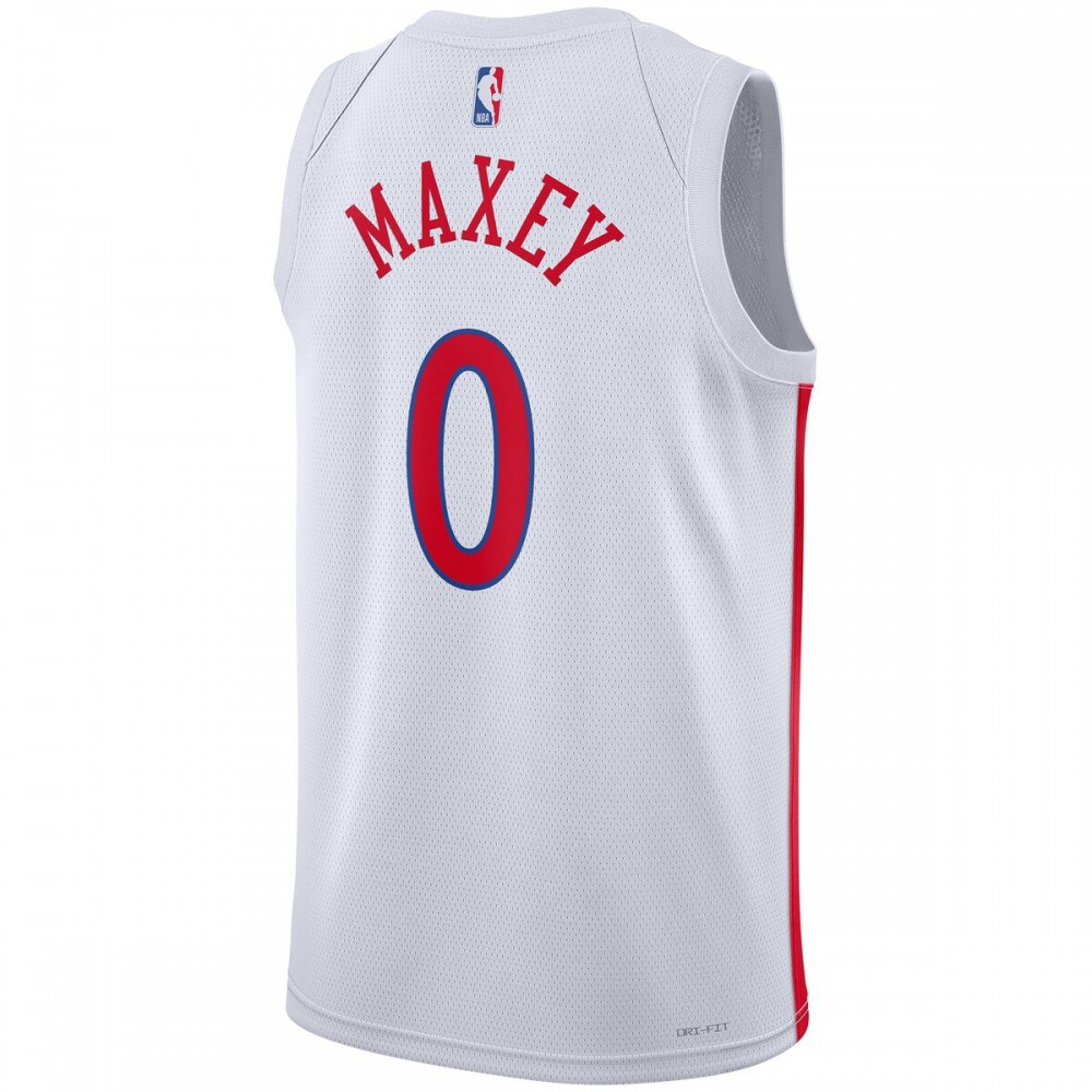Tyrese Maxey Philadelphia 76ers Unisex 2022/23 Swingman Jersey - City Edition - White-Pro Kit Vault | Brand New 26/27 Sports Jerseys